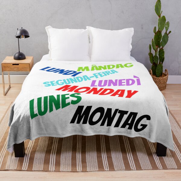 Item preview, Monday in multiple languages designed and sold by ajtechdesigns.