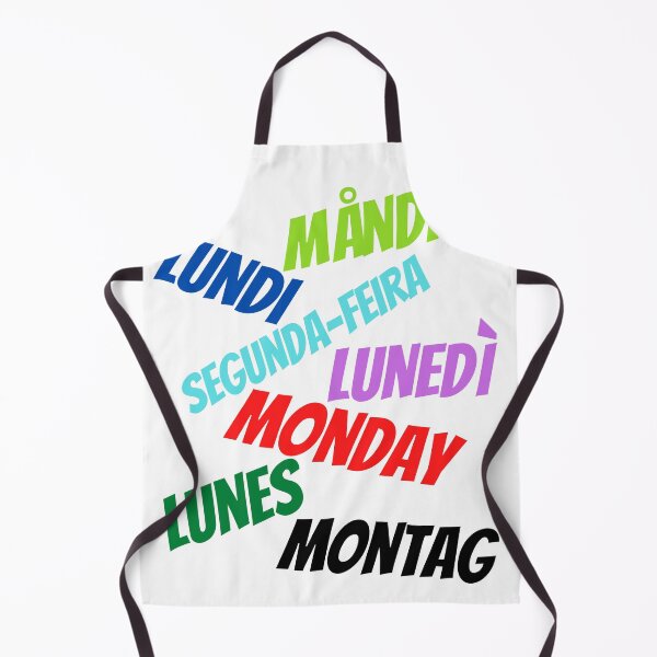 Item preview, Monday in multiple languages designed and sold by ajtechdesigns.