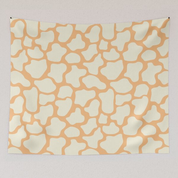 Item preview, Abstract dots, giraffe, cow spots, dalmatian, spotty pattern, cream and orange designed and sold by iclipart.