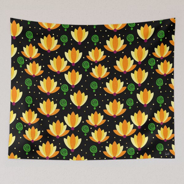 Item preview, FESTIVE LOTUS - YELLOW designed and sold by PrachiManerikar.