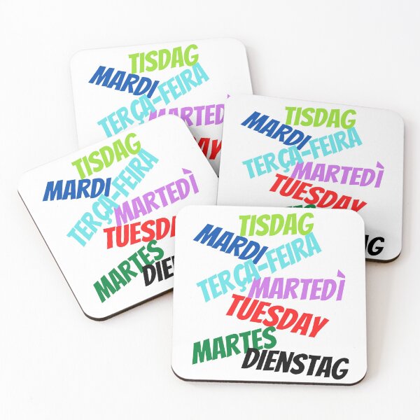 Item preview, Tuesday in multiple languages designed and sold by ajtechdesigns.