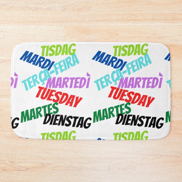 Item preview, Tuesday in multiple languages designed and sold by ajtechdesigns.