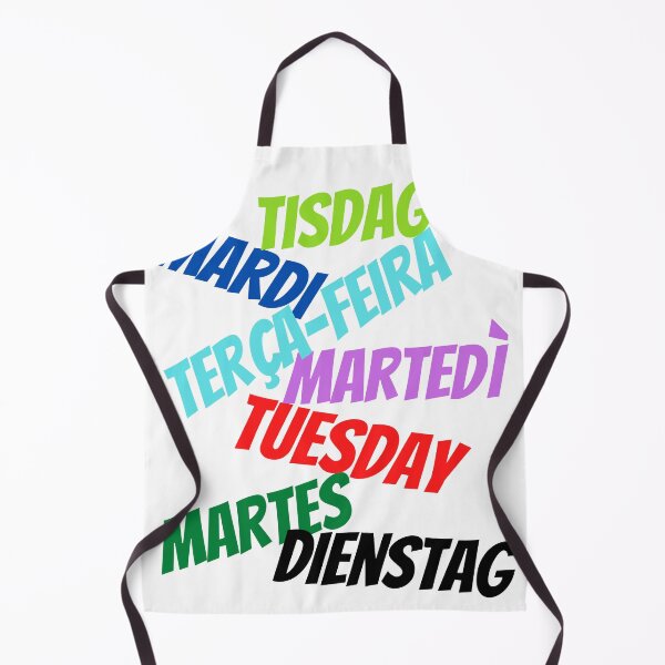 Item preview, Tuesday in multiple languages designed and sold by ajtechdesigns.
