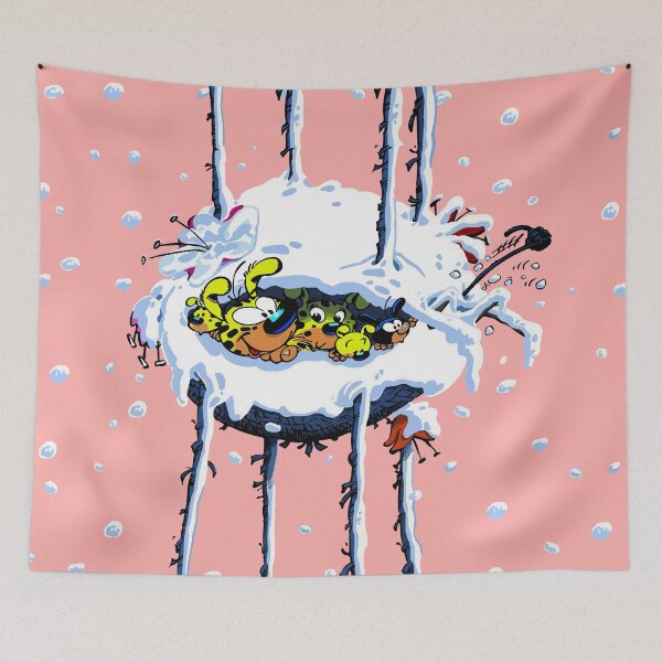 Item preview, Marsupilami nest in the winter / Pink designed and sold by Hubashop.