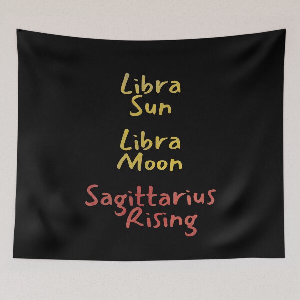Item preview, Libra Sun Libra Moon Sagittarius Rising Text designed and sold by leomooncreates.
