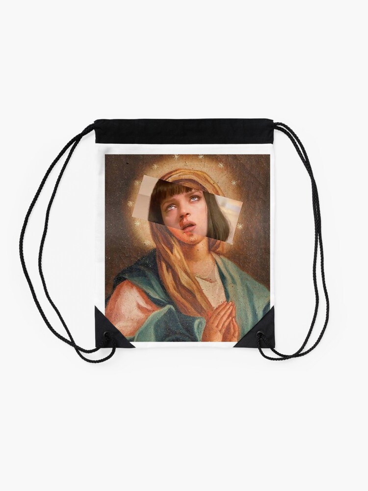 Alternate view of Virgin Mia Damn Pulp Fiction Mia Wallace Drawstring Bag
