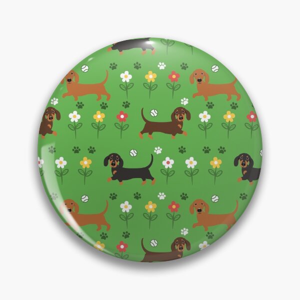 Item preview, Dachshund Sausage Dog and Flowers designed and sold by Lulupainting.