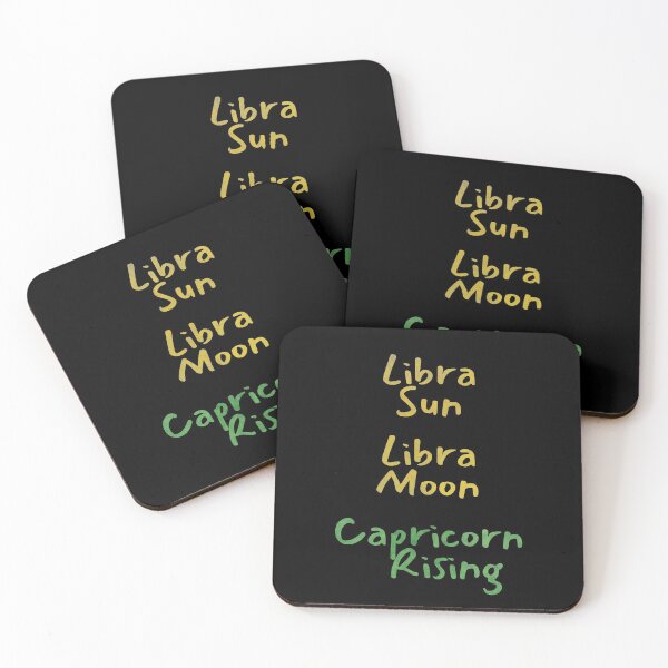 Item preview, Libra Sun Libra Moon Capricorn Rising Text designed and sold by leomooncreates.