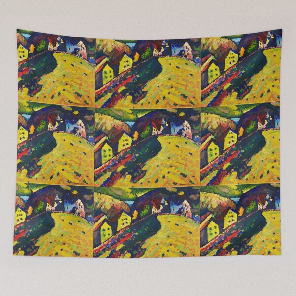 Item preview, Abstract Kandinsky Painting - Houses at Mernau designed and sold by SFTStudio.