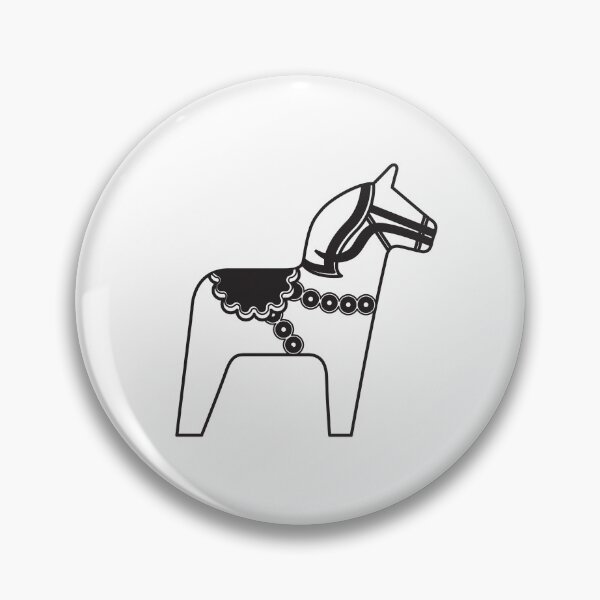 Item preview, The black and white Dala Horse designed and sold by Swedishorigin.