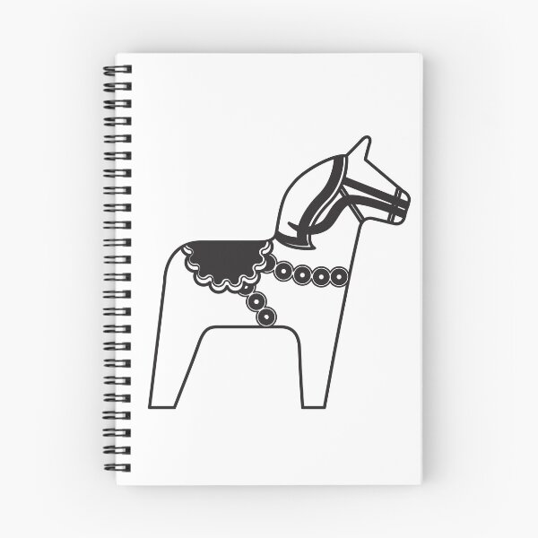 Item preview, The black and white Dala Horse designed and sold by Swedishorigin.