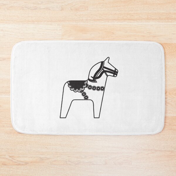 Item preview, The black and white Dala Horse designed and sold by Swedishorigin.
