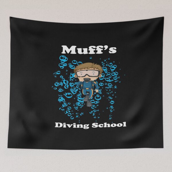 Item preview, Muff's diving school tshirt:Funny,Cute designed and sold by Chaos Pixel Studio.