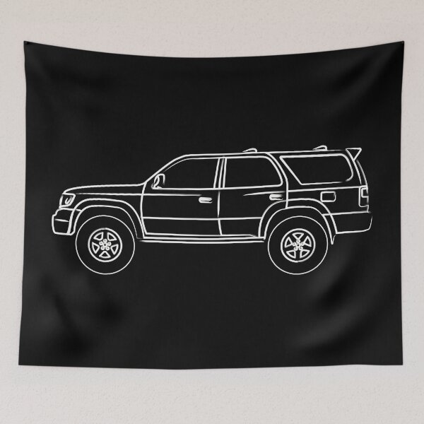 Item preview, 3rd gen 4runner Hilux surf white outline designed and sold by MandalaPics.