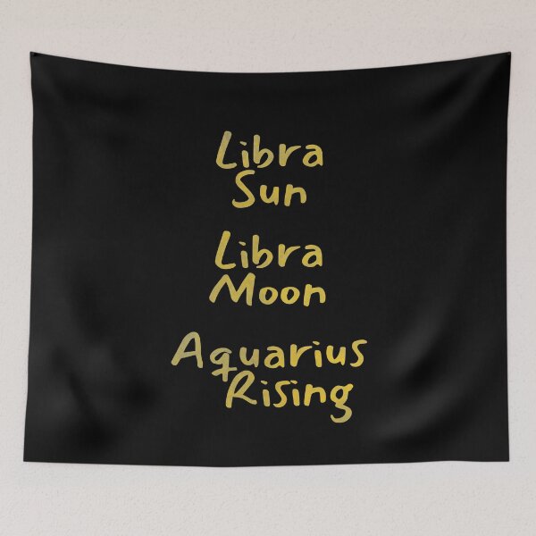 Item preview, Libra Sun Libra Moon Aquarius Rising Text designed and sold by leomooncreates.