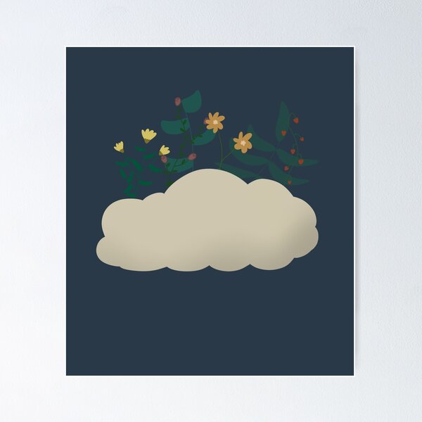 Item preview, Cloud with flowers and plants  designed and sold by Clembr.