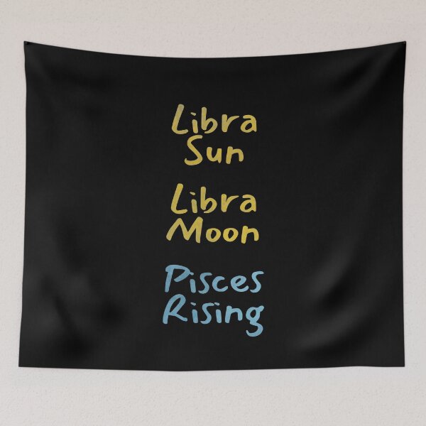 Item preview, Libra Sun Libra Moon Pisces Rising Text designed and sold by leomooncreates.