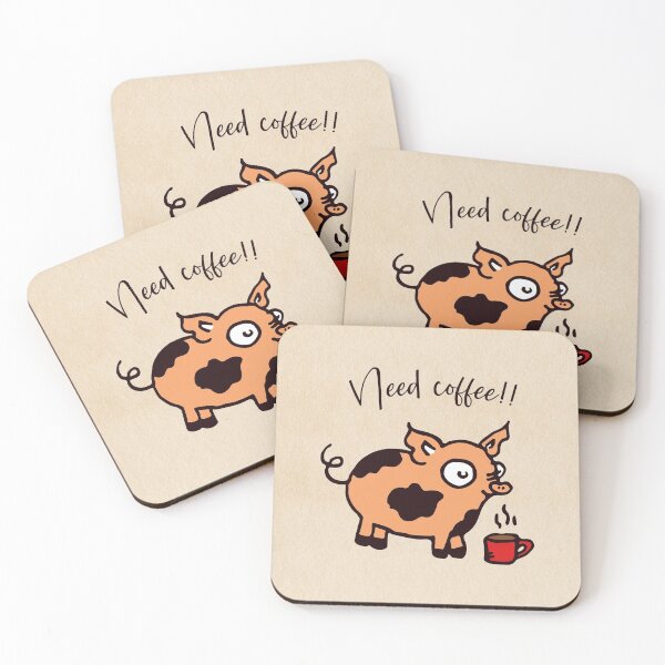 Item preview, Piglet needs coffe so do I designed and sold by oktondiallatok.