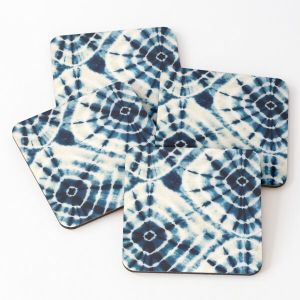 Item preview, Tie die - indigo, dark blue on white, diamonds. Traditional. designed and sold by JellyBeenzz.