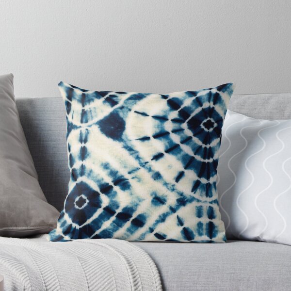 Item preview, Tie die - indigo, dark blue on white, diamonds. Traditional. designed and sold by JellyBeenzz.
