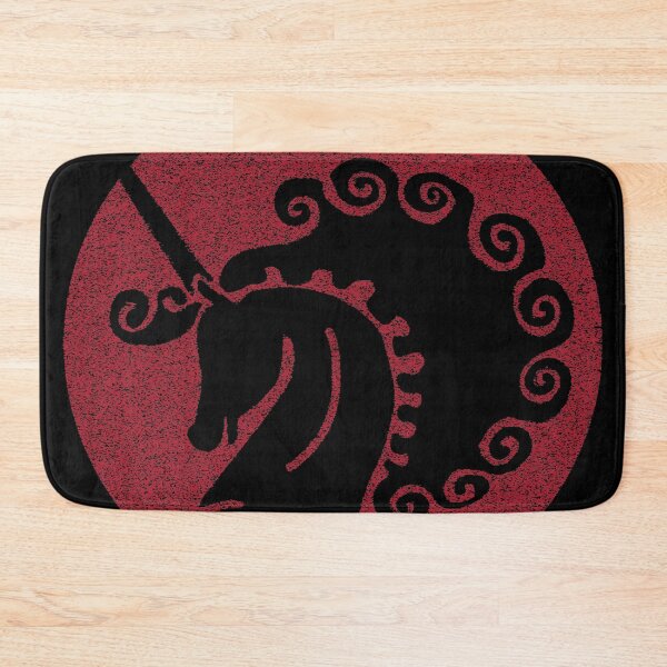 Item preview, Minimalist Distressed Vintage Red Sun Unicorn Silhouette designed and sold by pelagio.