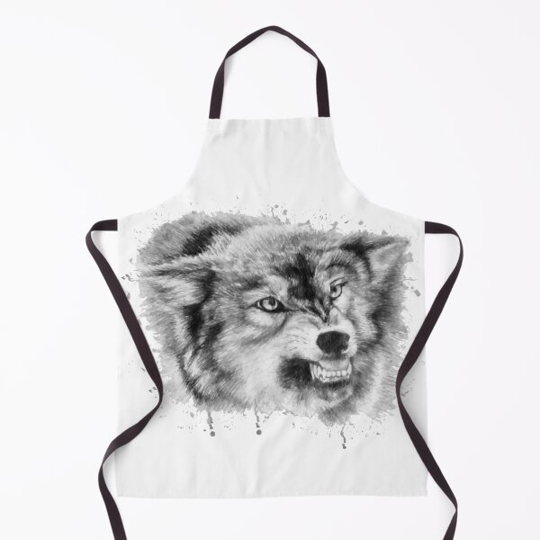 Item preview, The roar of the wolf, wolf roar watercolor designed and sold by DelzStudio.