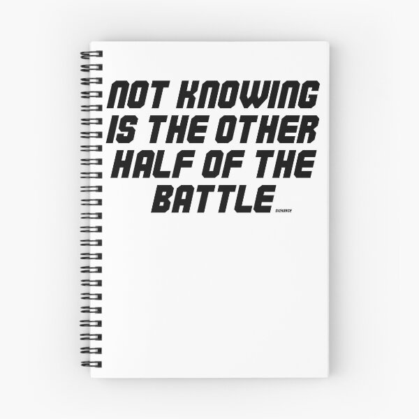 Item preview, not knowing is the other half of the battle dizkorce black shad text designed and sold by Dizkorce.