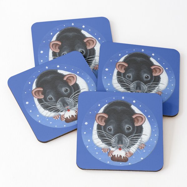 Item preview, Black Hooded Rat Christmas designed and sold by WolfySilver.