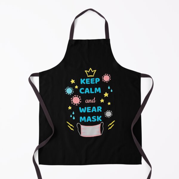 Item preview, Keep calm and wear mask Coronavirus medical mask COVID on a white background merchandise print	 designed and sold by IriSev.
