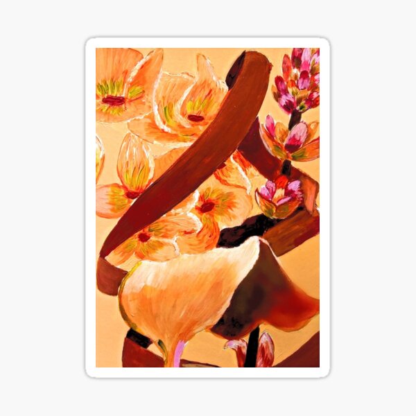 Warm Flower Collage Sticker
