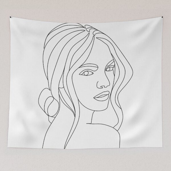 Item preview, Abstact line art face. Line drawing woman face. Single Line Face Art | Minimalist Woman Line Drawing | Simple Art Female Face | Woman Drawing | Poster designed and sold by Nina Velychko.