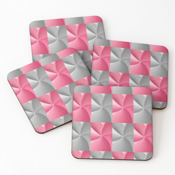 Item preview, Pink And Gray Shimmer Glow Checkerboard Pattern designed and sold by Mary Riley.