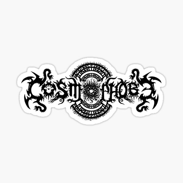 Cosmophobe Black Logo Sticker