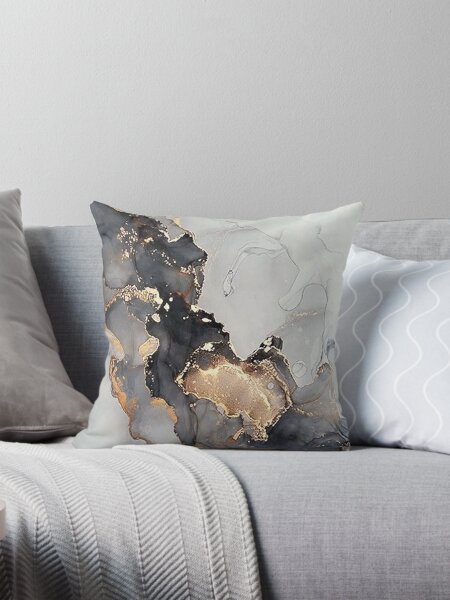 Item preview, Marble gray black gold designed and sold by FrankaB.