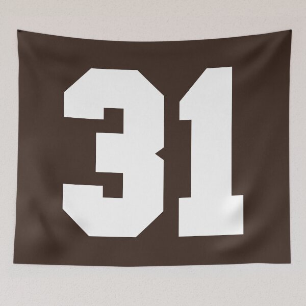 Item preview, 31 Number Cleveland Sports Thirty-One Brown Jersey designed and sold by HelloFromAja.