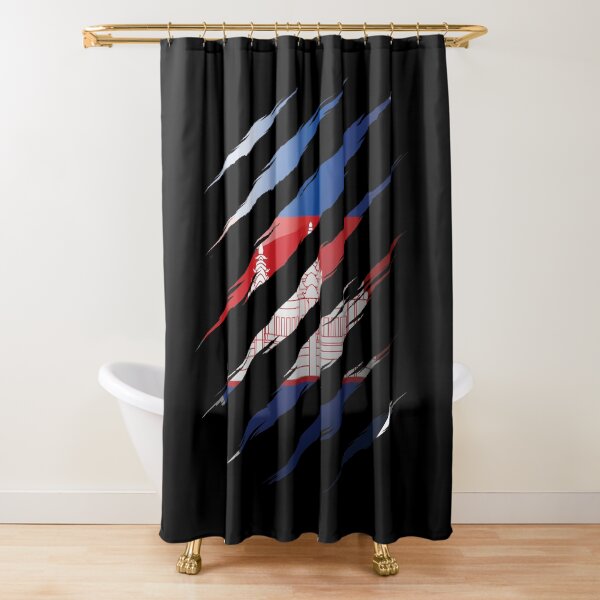 Cambodia My Country Claw Nail Shower Curtain