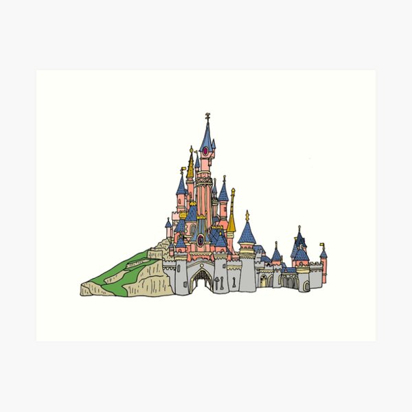 Disney Castle Art Prints For Sale Redbubble