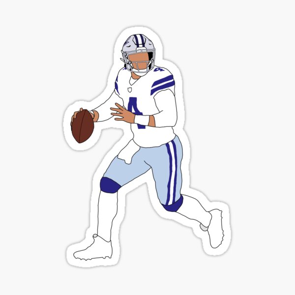 Dak Prescott Football Edit Tapestries Cowboys - Dak Prescott - Sticker