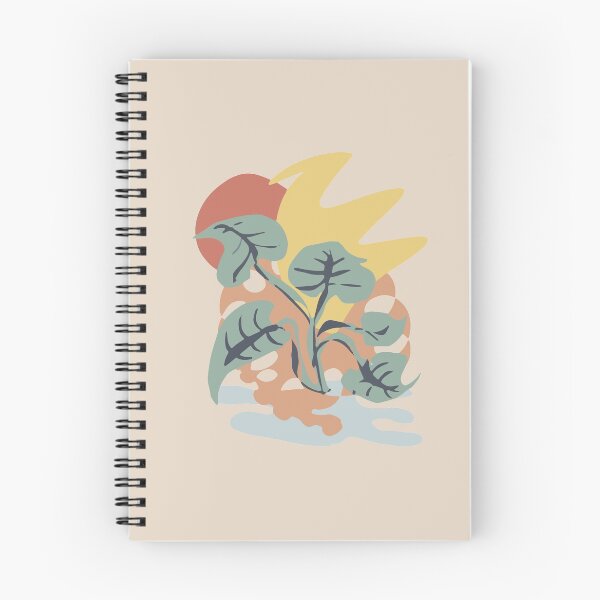 Item preview, Simple pattern minimal modern nature handrawn doodle with plants earth colors in flat colors designed and sold by ☀️ AestheticWave  ☀️.