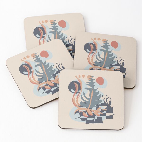 Item preview, Simple pattern minimal modern nature handrawn doodle with plants earth colors in flat colors designed and sold by ☀️ AestheticWave  ☀️.