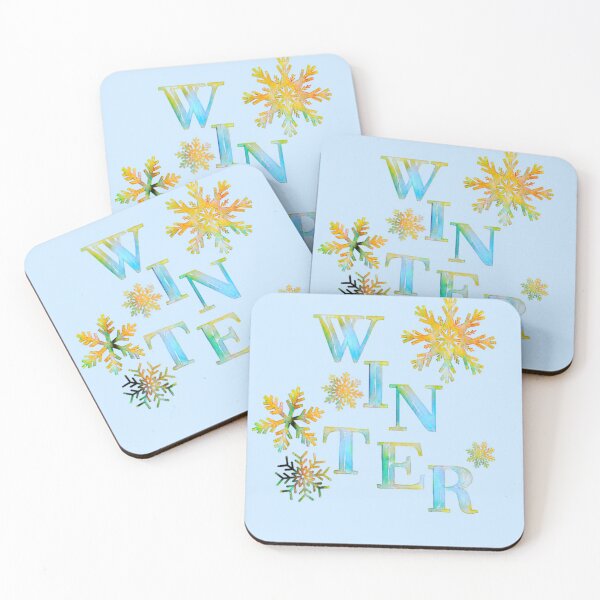 Item preview, Winter text typography with snowflakes designed and sold by Sonia dutta_art.