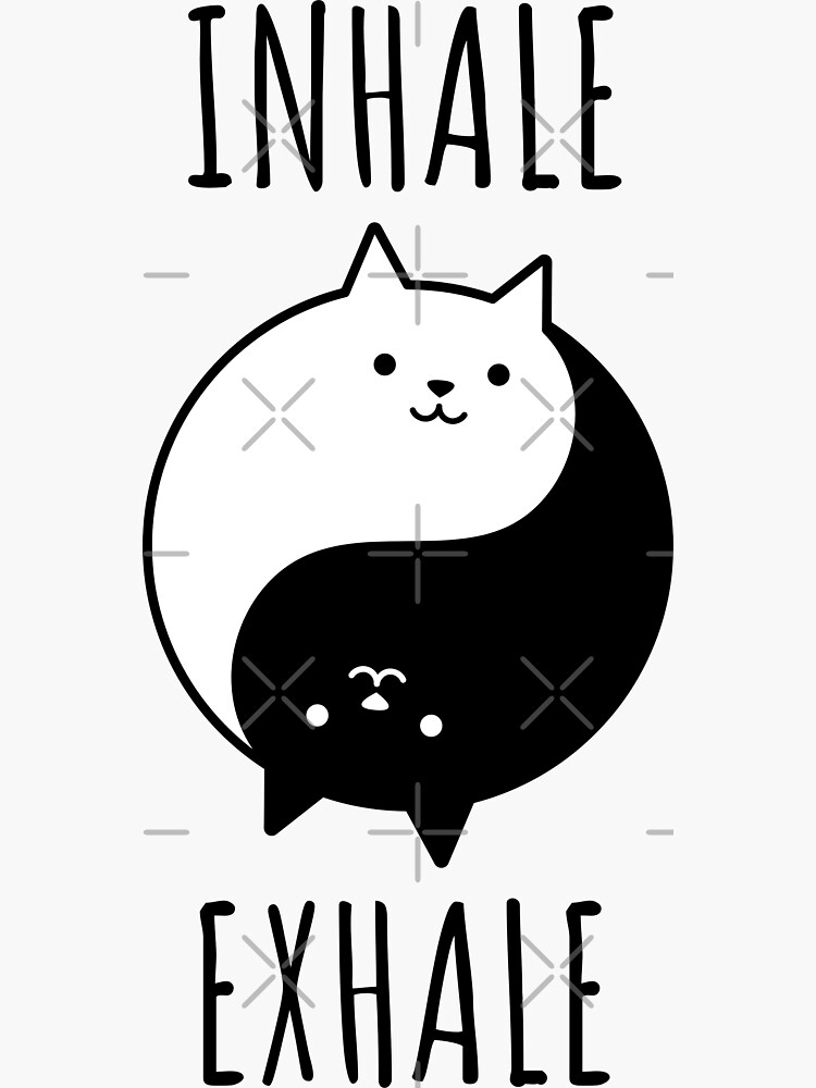 Inhale Exhale Yoga Sticker