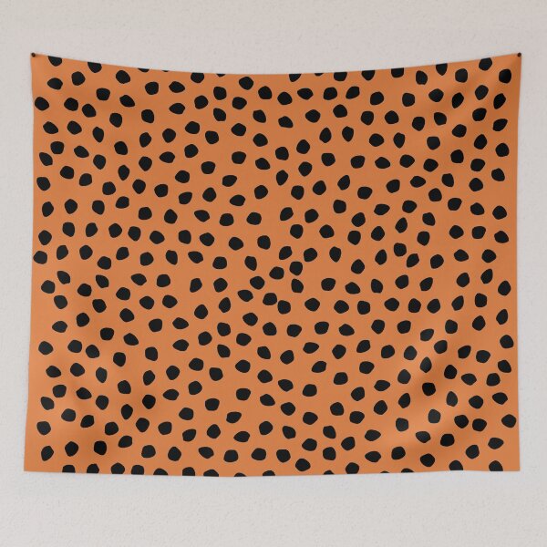 Item preview, Polka Dot Dalmatian pattern with amberglow fall pallete background.  designed and sold by milkasweet.