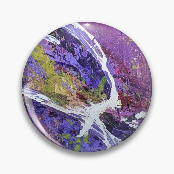 Item preview, White Splatter Vibrant Purple and Blue Abstract Acrylic Art designed and sold by snowpinecone.