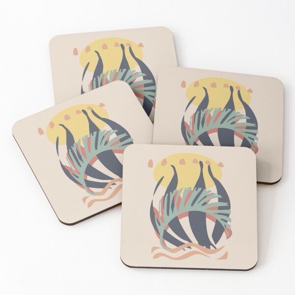 Item preview, Simple pattern minimal modern nature handrawn doodle with plants earth colors in flat colors designed and sold by ☀️ AestheticWave  ☀️.