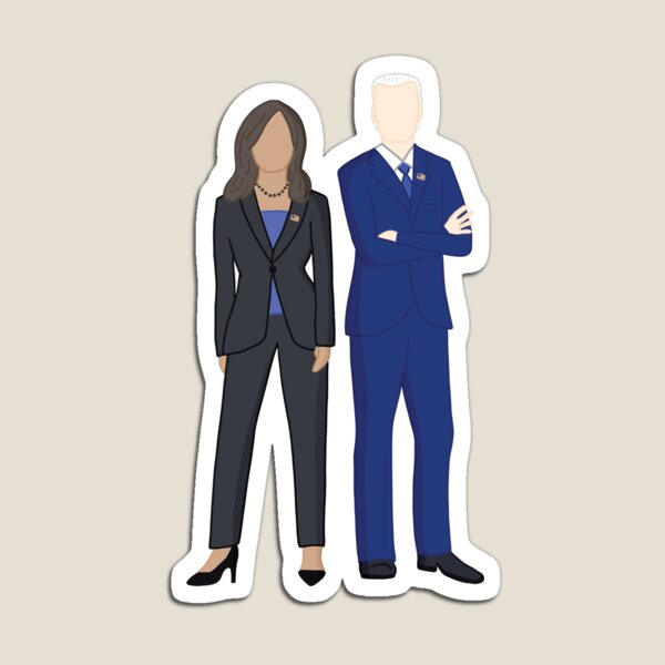 Biden Harris- Modern Portrait Illustration Magnet