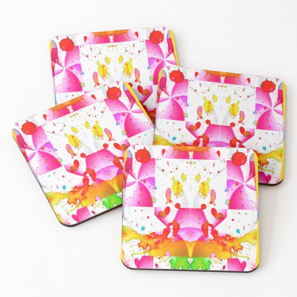 Item preview, Bright Abstract Art Paint Splats Yellow Tones Pattern designed and sold by Mary Riley.