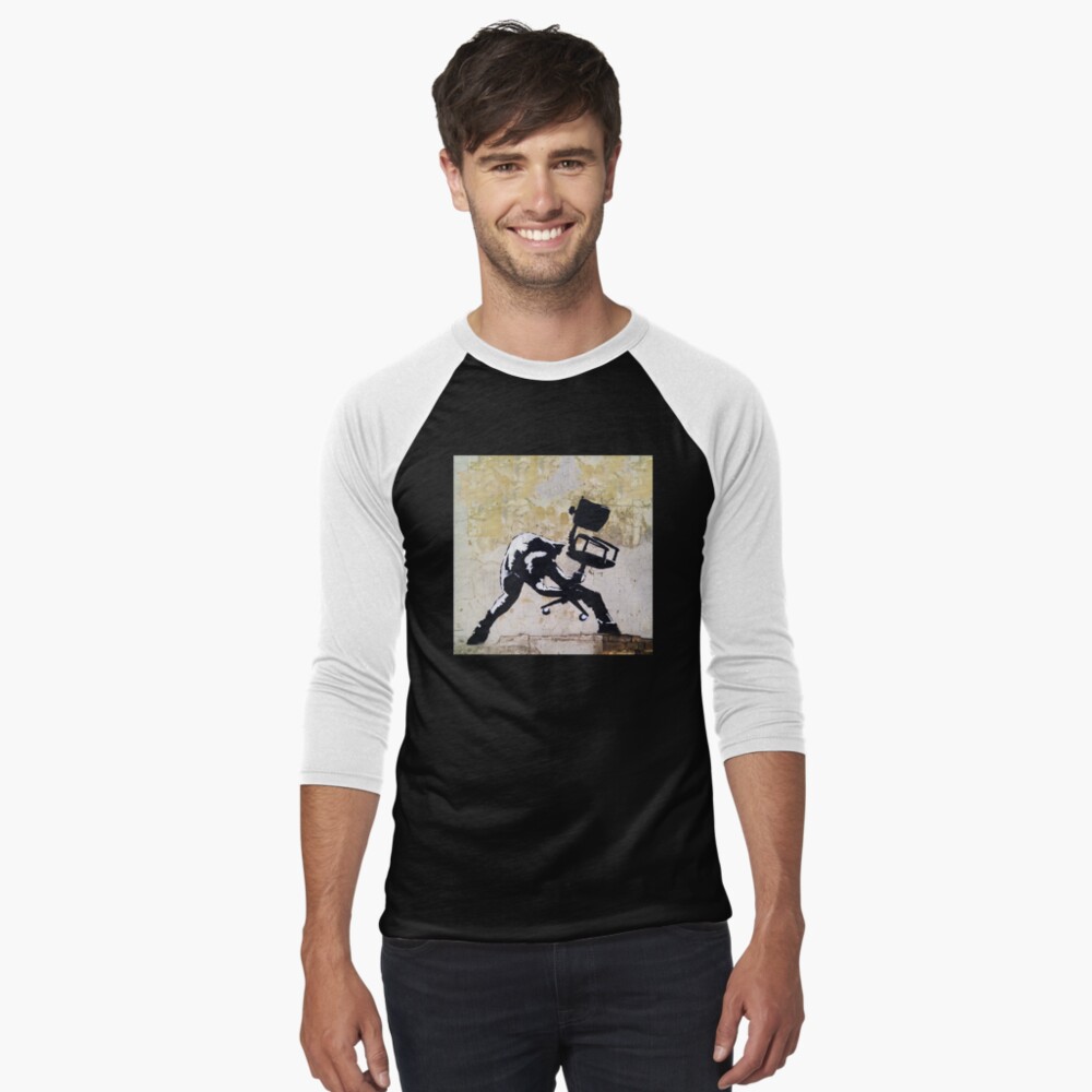 Item preview, Baseball ¾ Sleeve T-Shirt designed and sold by WE-ARE-BANKSY.