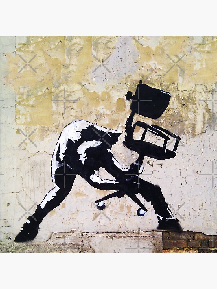 Thumbnail 3 of 3, Sticker, Banksy London Calling - Office Chair designed and sold by WE-ARE-BANKSY.