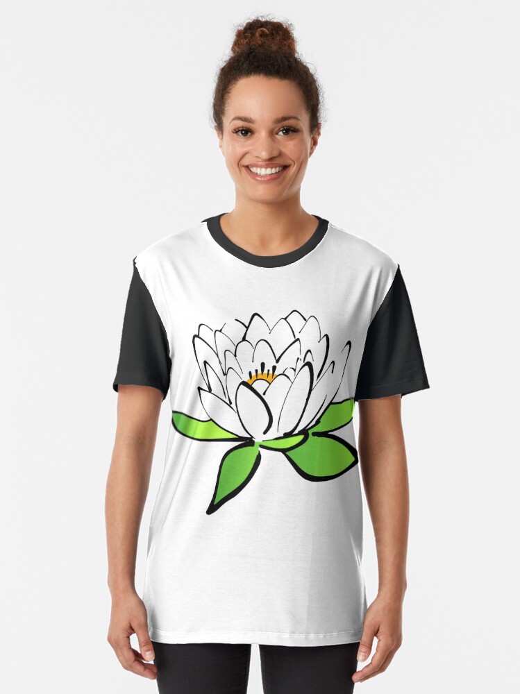 Thumbnail 2 of 5, Graphic T-Shirt, Lotus Flower designed and sold by Claudiocmb.